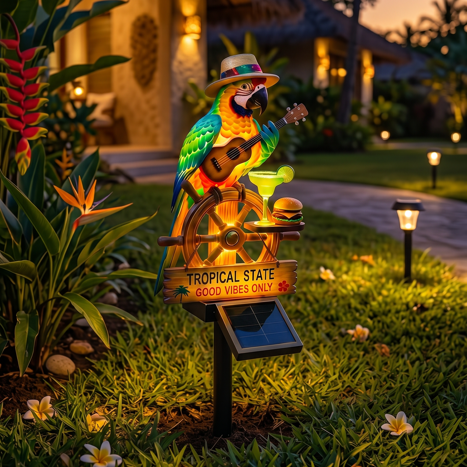 🌴 "Tropical State of Mind" Solar-Powered Parrot  Light – Your 24/7 Vacation Mode, Activated 🌅