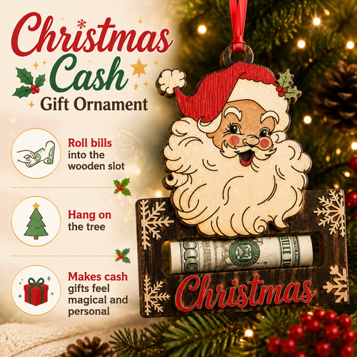 🎅 2026 Christmas Gift 50% Off--Christmas Cash Gift Ornament | Money Holder Tree Decoration 10 Styles
