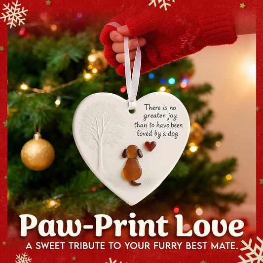 Heartwarming Dog Heart-Shaped Hanging Ornament