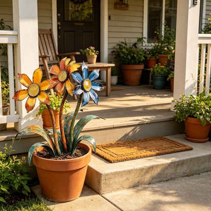 🌼🌼2026 Mother's Day Gifts 50% Off--💖🎁Handcrafted Rustic Metal Flower Garden Stakes