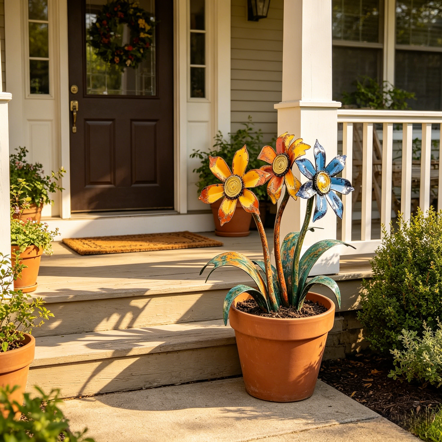 🌼🌼2026 Mother's Day Gifts 50% Off--💖🎁Handcrafted Rustic Metal Flower Garden Stakes