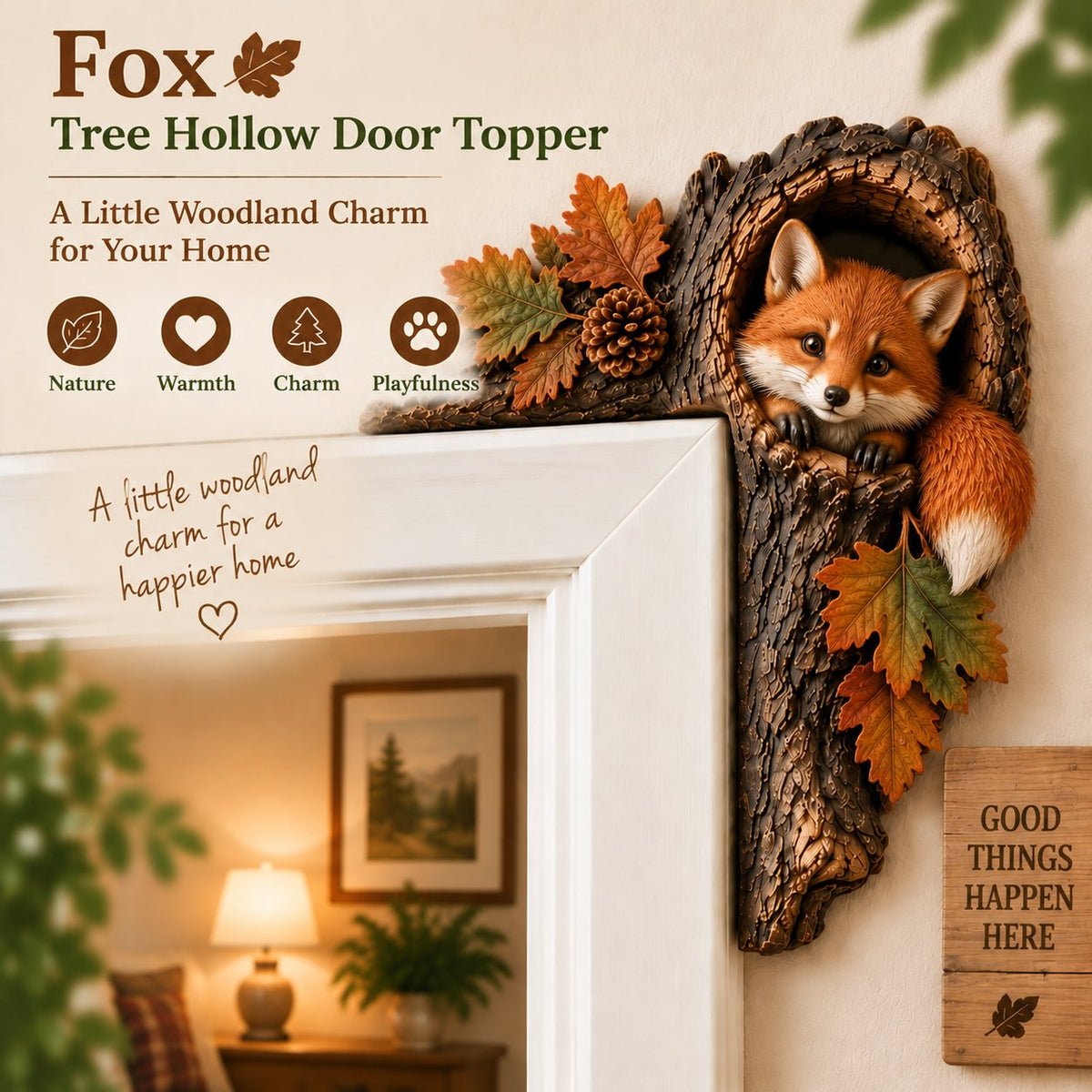 🎅 2026 Christmas Gift 50% Off--⏰LAST DAY 50% OFF 🐿️ 3D Chipmunk Tree Hollow Door Topper | Woodland Animal Doorway Decor For Cozy Nature Homes
