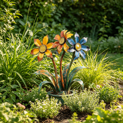 🌼🌼2026 Mother's Day Gifts 50% Off--💖🎁Handcrafted Rustic Metal Flower Garden Stakes