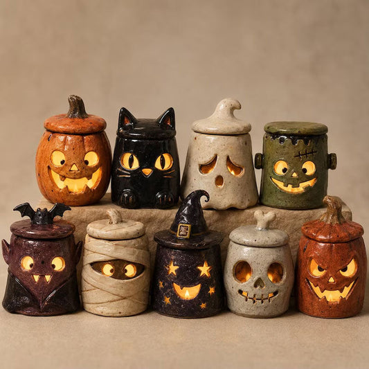 🎃🎃Spooky Cottagecore Monster Tealight Holders