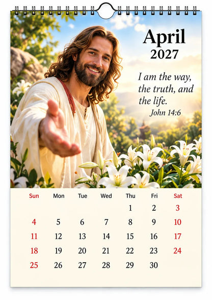 ✝️✝️ 2027 Seasons of Faith Wall Calendar | 12 Months of Christian-Inspired Artwork, Peaceful Countryside Scenes & Shepherd Imagery for Home, Prayer Spaces & Meaningful Gifts 🌿