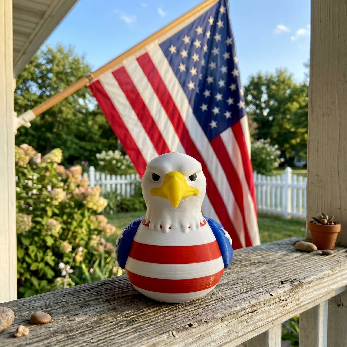 🦅 American Eagle USA Duck - 3D Printed Patriotic Figurine