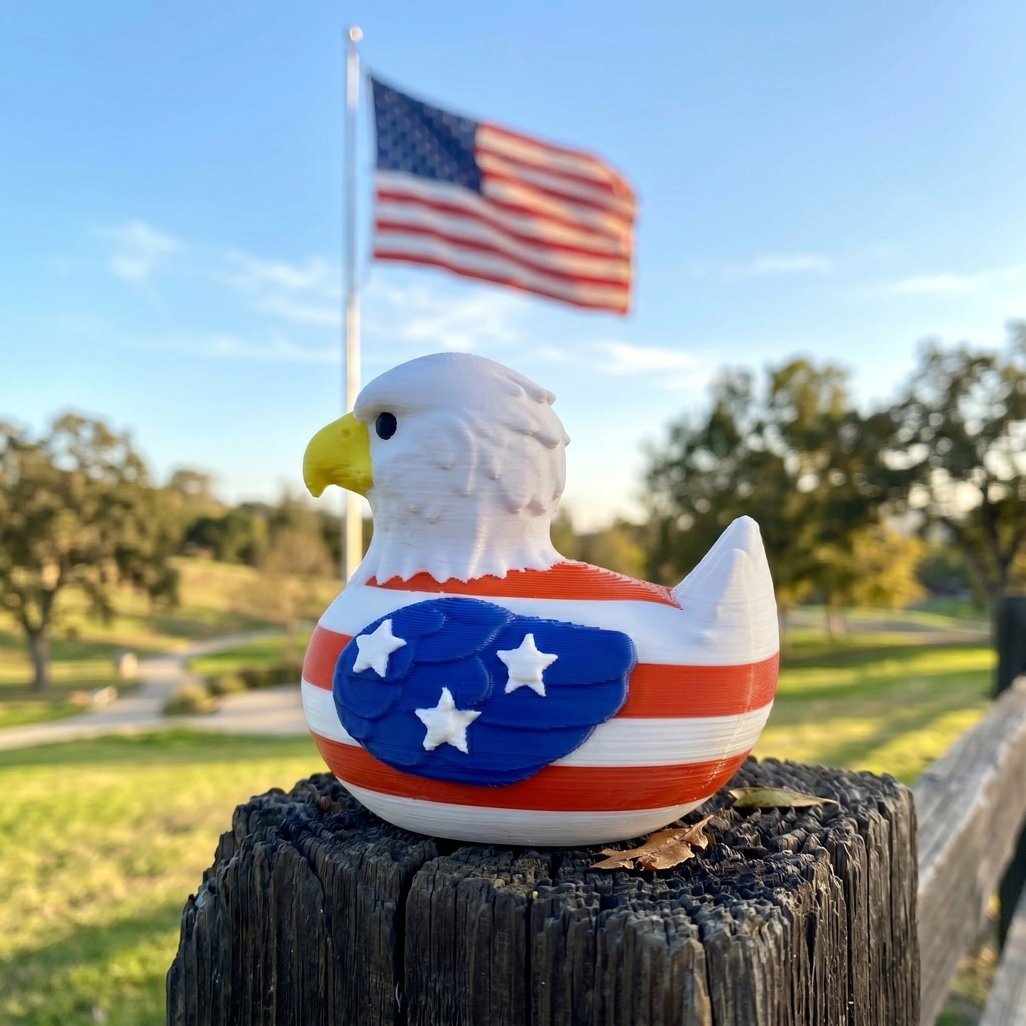 🦅 American Eagle USA Duck - 3D Printed Patriotic Figurine