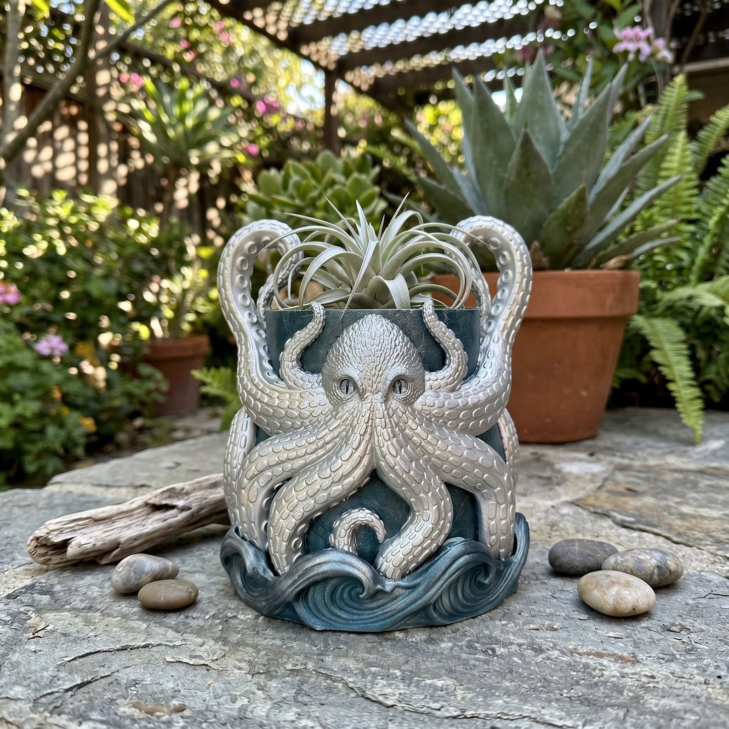 3D Printed Kraken Planter – Octopus Planter with Tray