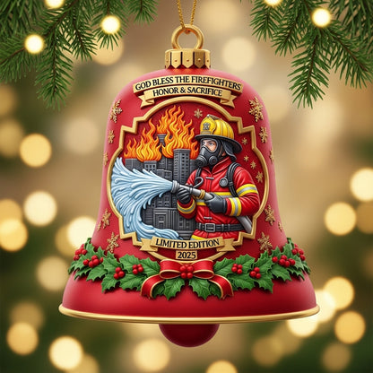 🌲Christmas Gifts--🚒Firefighter Christmas Bell Ornament