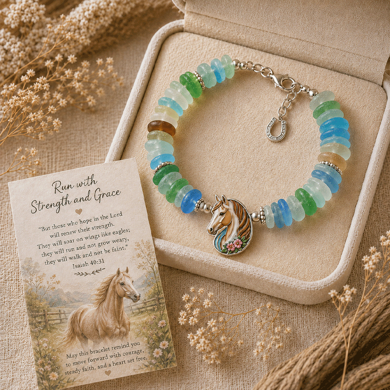 🩵🩵🩵 Sea Glass Blessing Bracelet