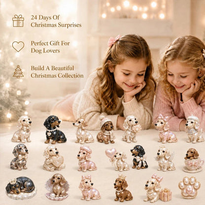 🎅🎅 2026 Christmas Gift 50% Off--2026 Pearl Dachshund Christmas Advent Calendar | 24-Day Dog-Themed Collectible Decor Gift Box