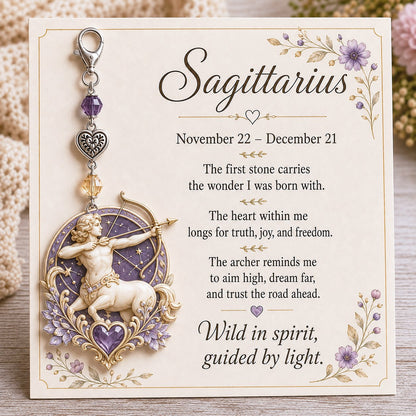 🎅 2026 Christmas Gift 50% Off--✨  Commemorative keychains and cards featuring the birthstones of the 12 zodiac signs