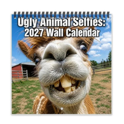 2027 Ugly Animal Selfies Wall Calendar