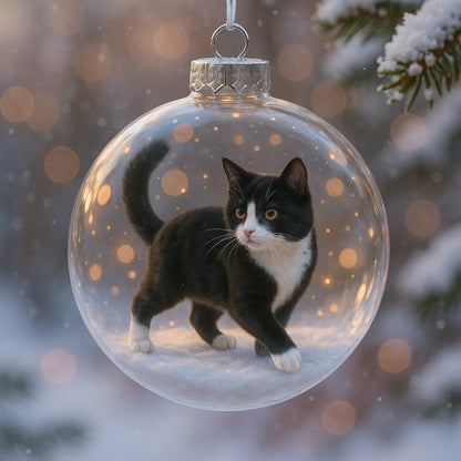 🔥Last Day 50% OFF - Cute Cat Christmas Glass Ornaments Collection