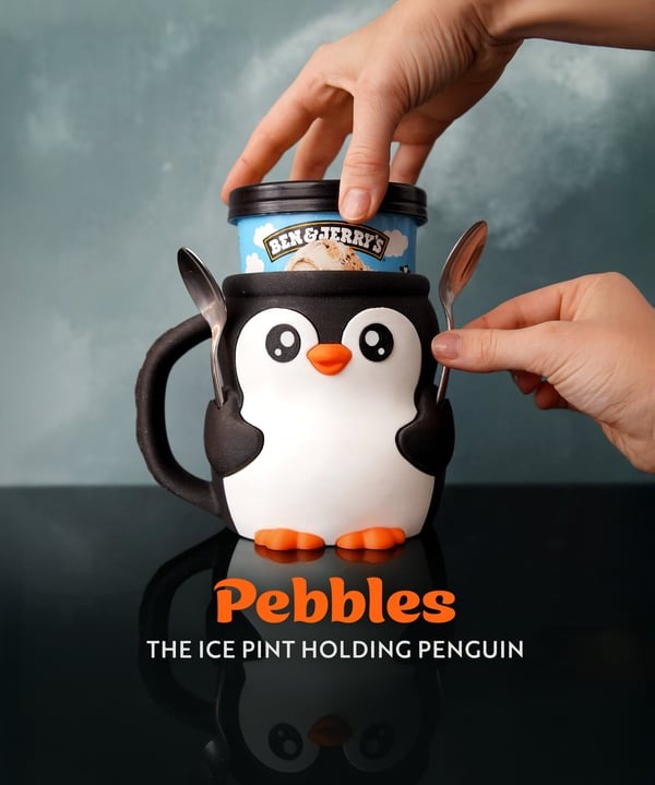 Cute Penguin Ice Cream Pint Holder
