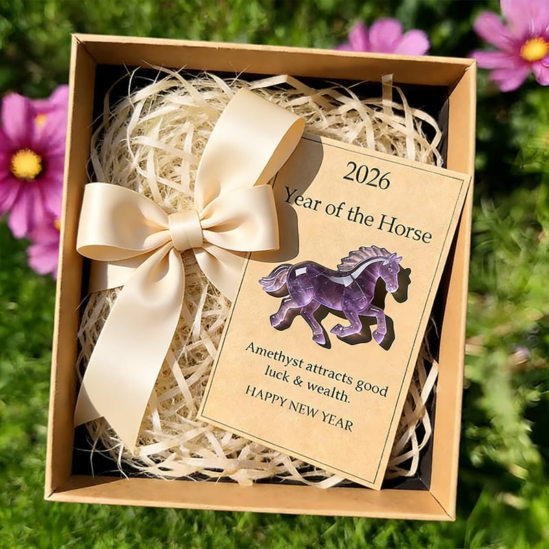 🐎💜Lucky Amethyst Crystal Horse —✨ A Symbol of Wisdom & Success (2026)