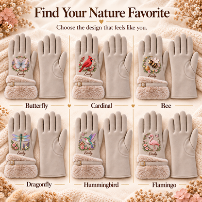🌸 Personalized Nature Gloves for Women🧤💕