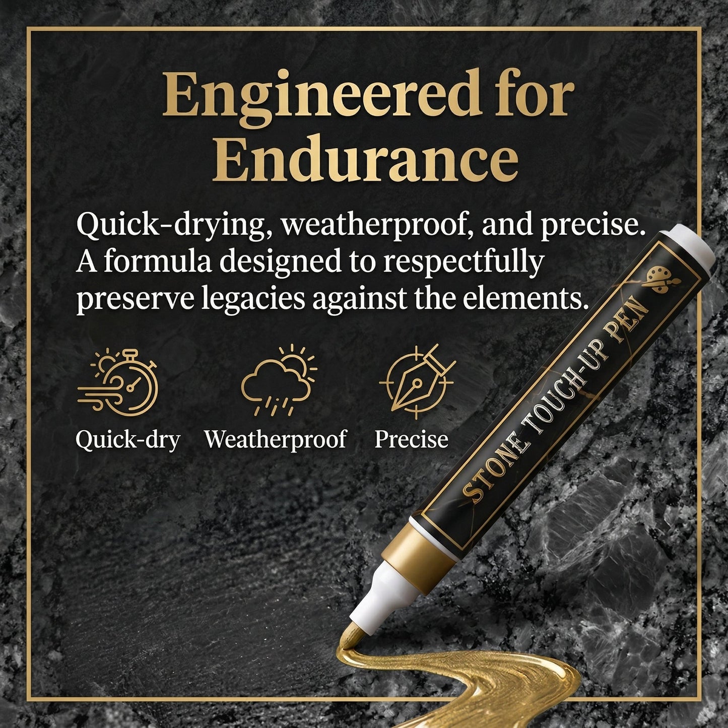 🖋️🖋️Golden Tombstone Marker Pen for Restoring Faded Grave Inscriptions