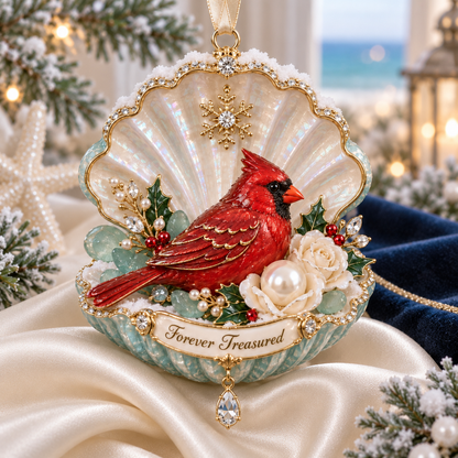 🎅🎅 2026 Christmas Gift 50% Off--Forever Treasured –  Coastal Cardinal Christmas Memorial Ornament Set