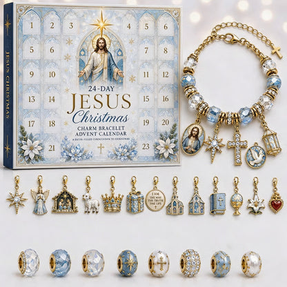 🎅🎅 2026 Christmas Gift 50% Off--🎄24-Day Christian Christmas Charm Bracelet Advent Calendar
