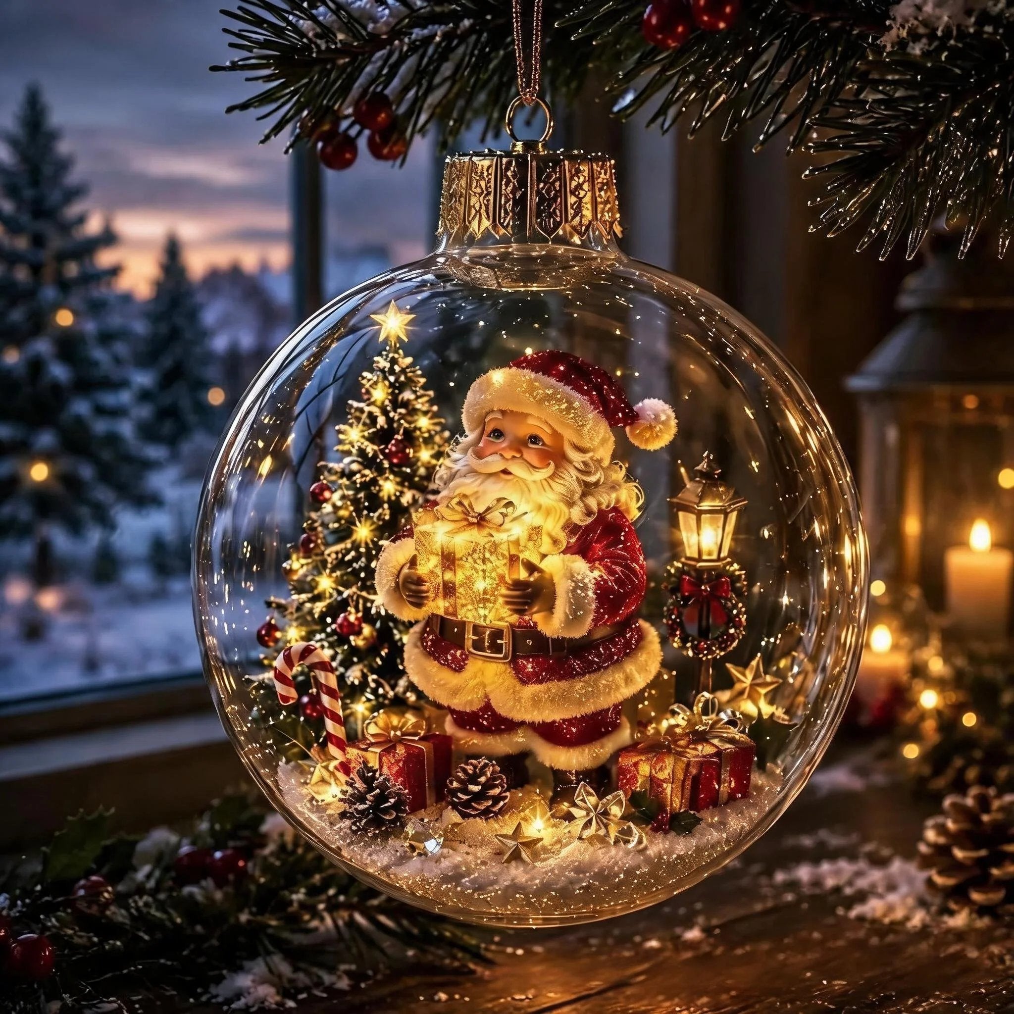 🎅🎅 2026 Christmas Gift 50% Off--Glowing Christmas Diorama Ornament