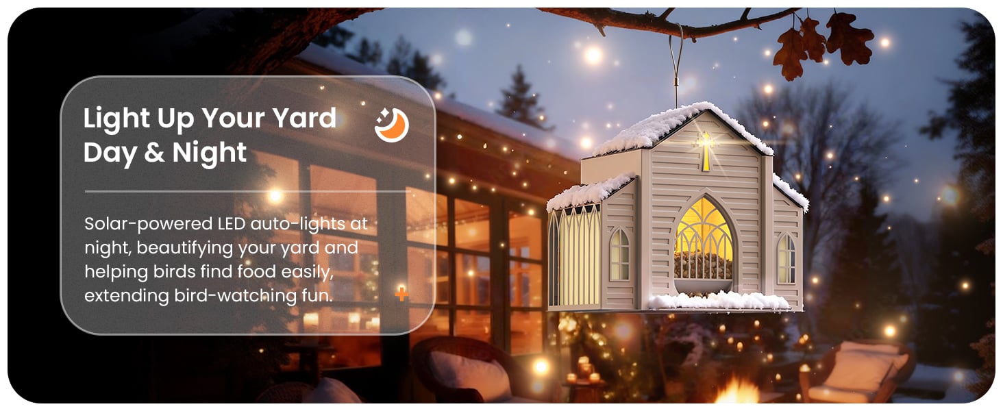 ✝️Last Day 50% OFF-🔥Church-Shaped Metal Solar Bird Feeder🎁Buy 2 Free Shipping
