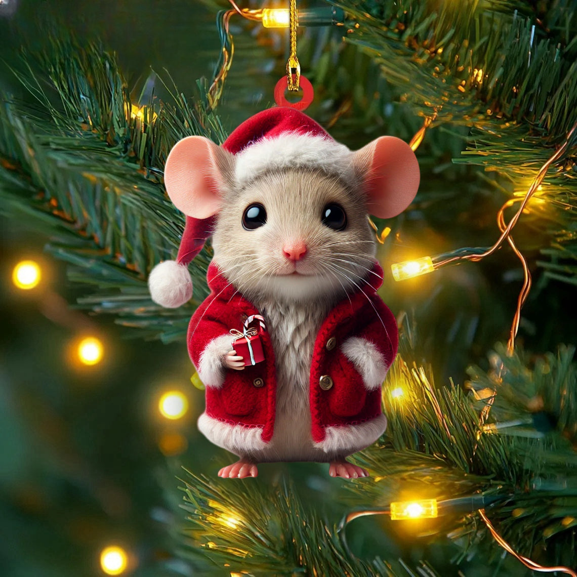 Cute Rat Christmas Ornaments