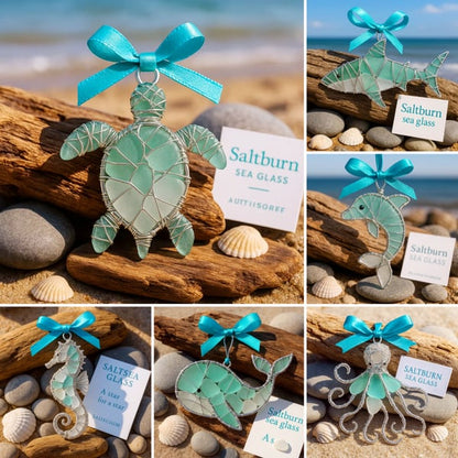 🌊✨Sea Glass Marine Life Ornaments