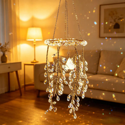 Natural Crystal Willow Branch Suncatcher