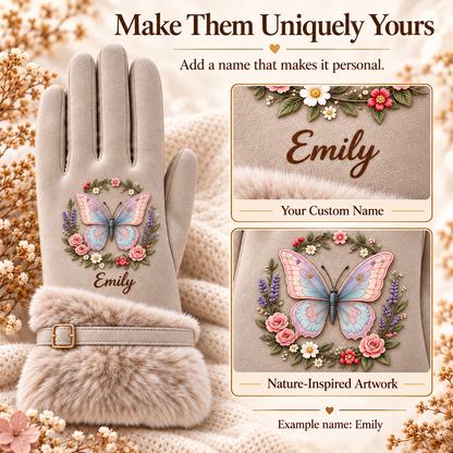 🌸 Personalized Nature Gloves for Women🧤💕