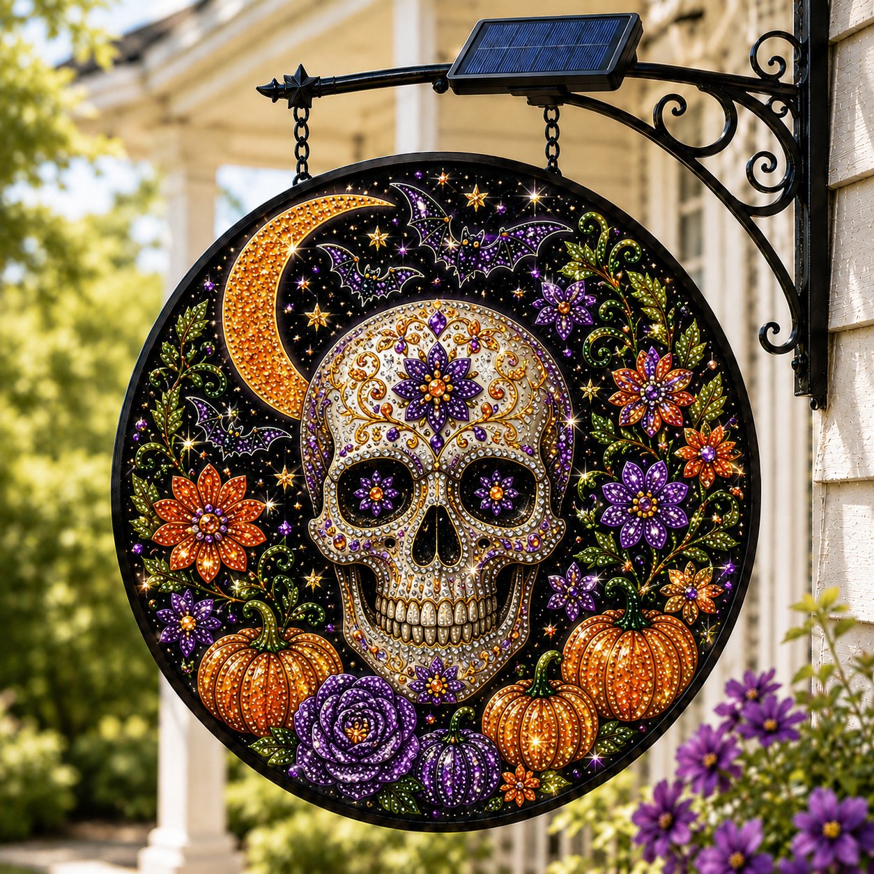 🎃🎃 Solar Halloween LED Hanging Sign Light 👻