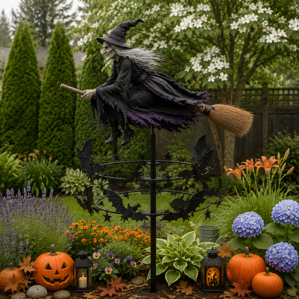 🧙‍♀️ The Enchanted Witch Garden Wind Spinner