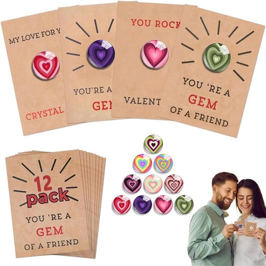 24 Pack Valentines Cards with Heart
