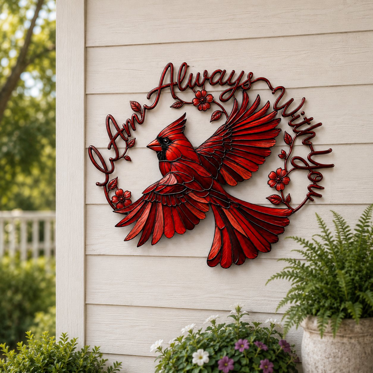 ❤️Cardinal Metal Wall Art - I Am Always With You