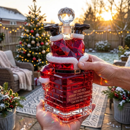 🎅🎅 2026 Christmas Gift 50% Off--💥 Pre-order: 49% Off – Santa Stuck in the Chimney Whiskey Bottle