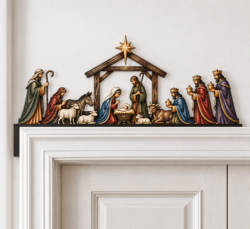 ❤️‍🔥❤️‍🔥Nativity Scene Door Topper