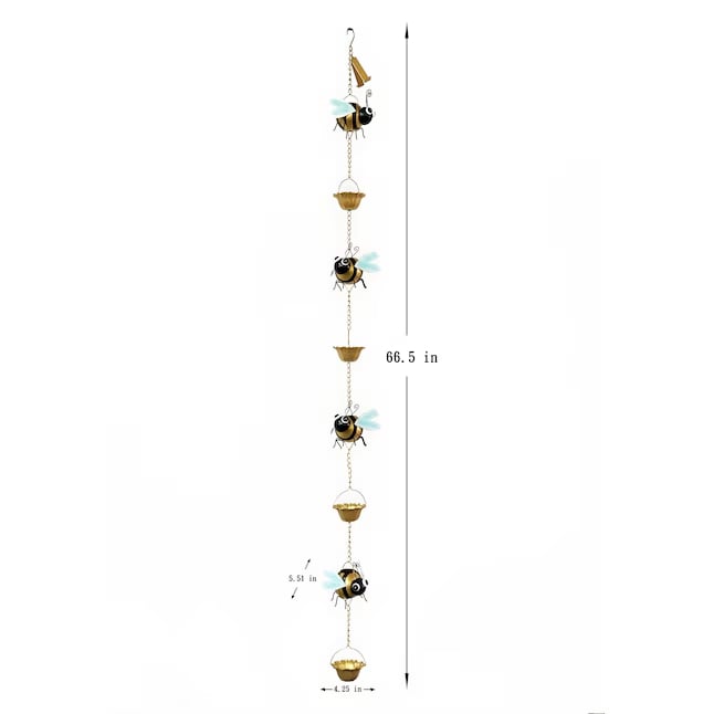 🐝🐝Whimsical Bee Rain Chain— Transforming Rainy Days into a Garden Spectacle