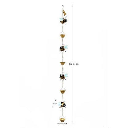 🐝🐝Whimsical Bee Rain Chain— Transforming Rainy Days into a Garden Spectacle