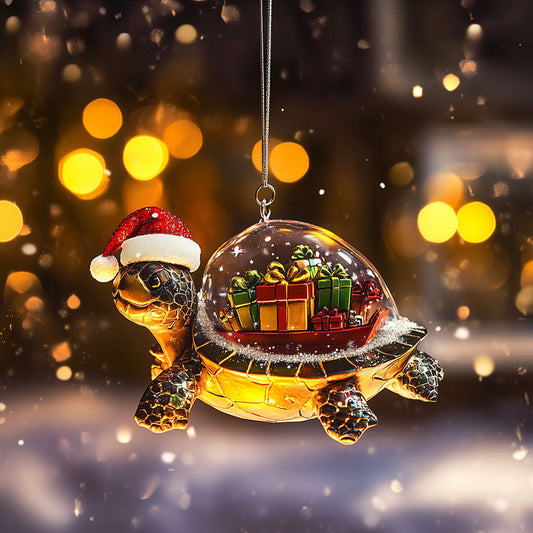 🐢✨ Christmas Turtle Ornament – Bring Ocean Magic to Your Holiday Tree