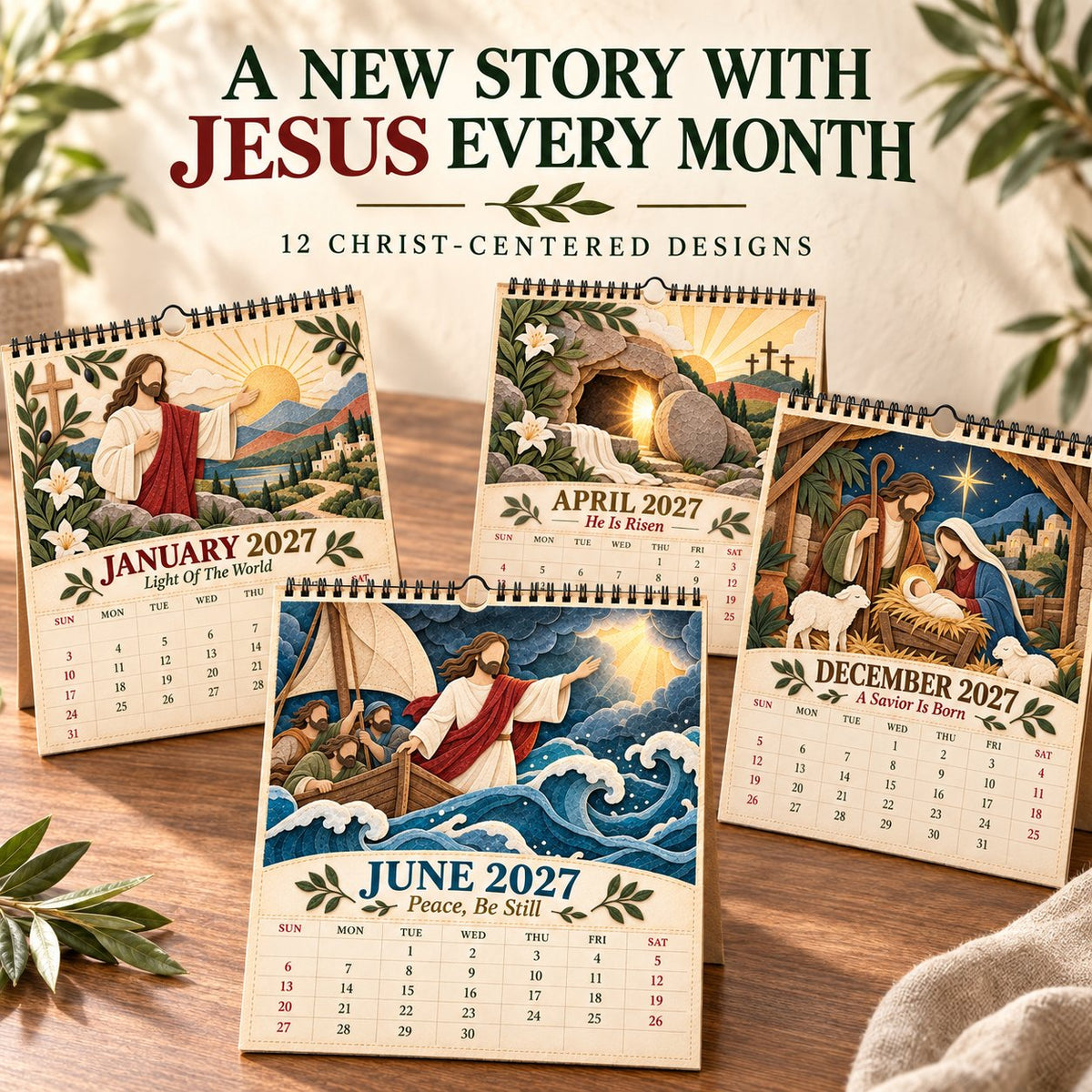 ✝️✝️  2027 Walking With Jesus Wall Calendar