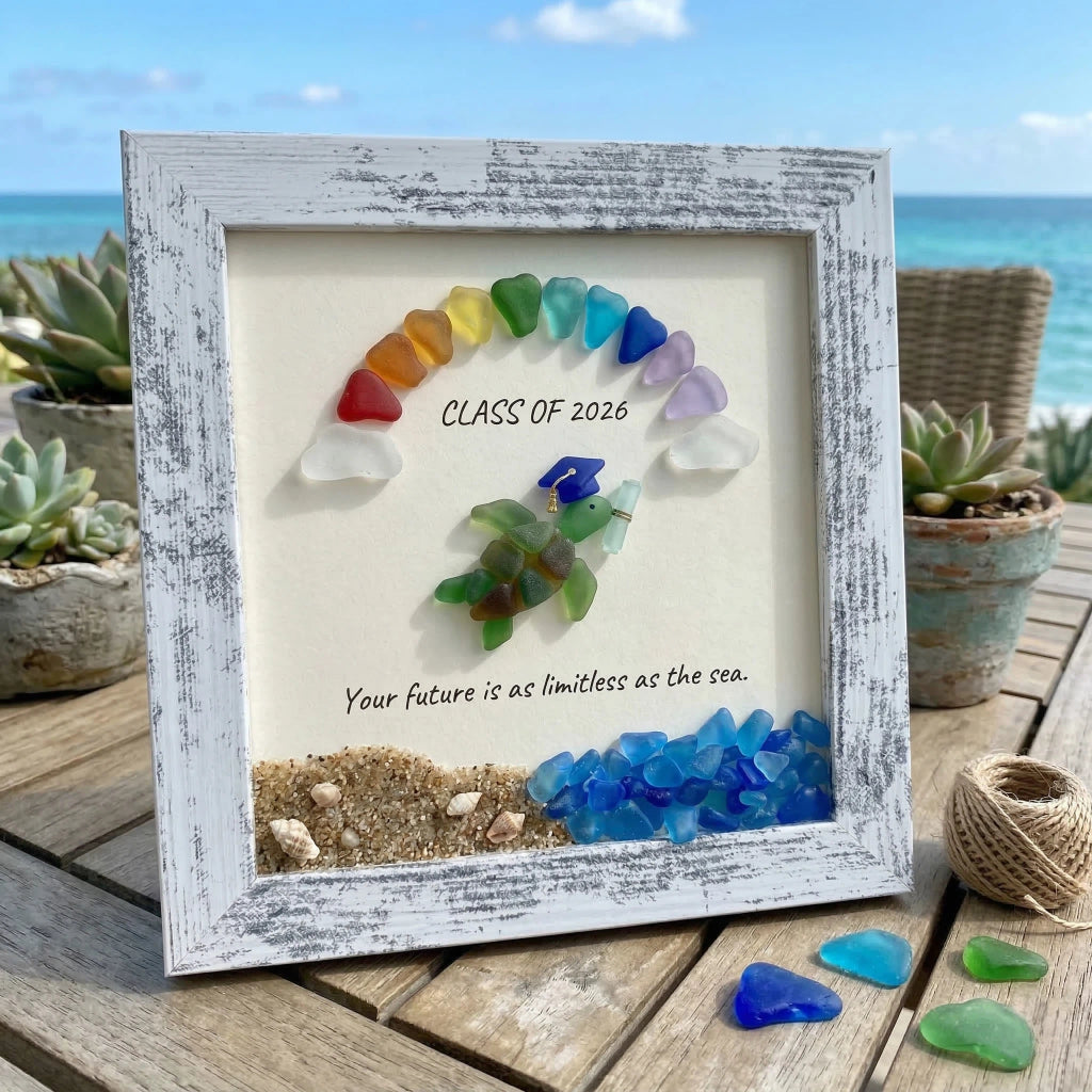 🌊Sea Glass Graduation Art Class of 2026 Keepsake Gift