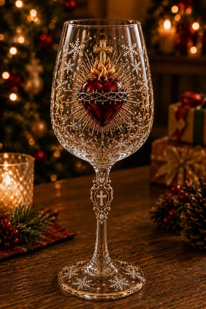 🎅🎅 2026 Christmas Gift 50% Off--✝️Faith & Grace 3D Christian Wine Glass Set – Meaningful Faith Gift🎁