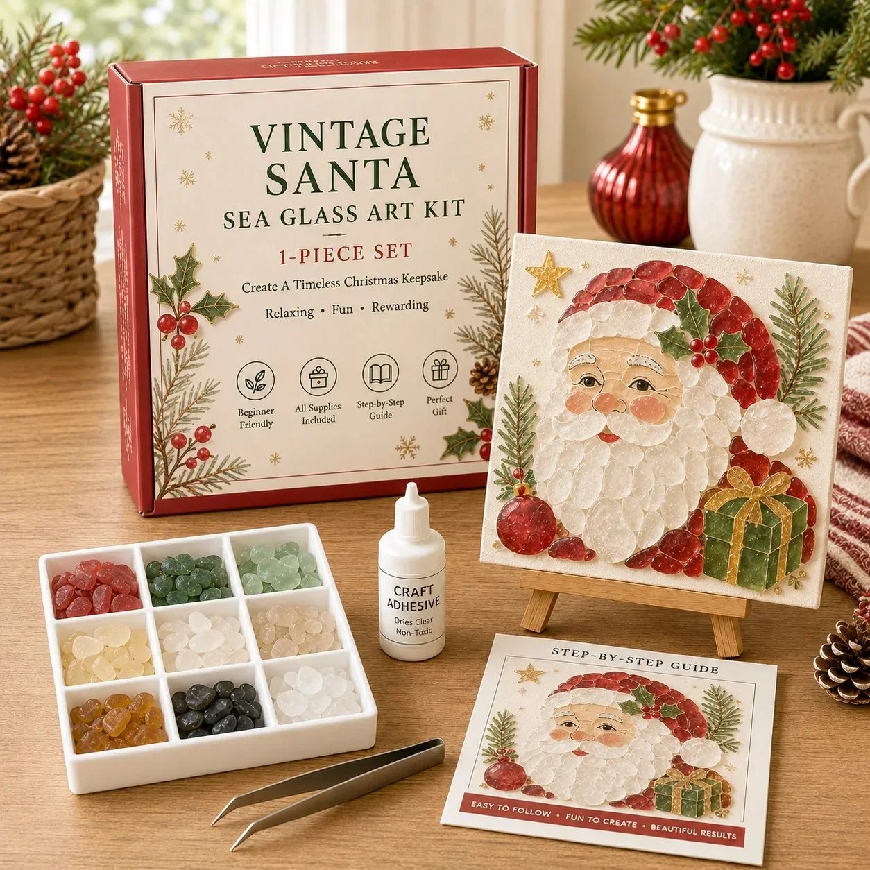 🔥 LAST DAY 50% OFF 🎄 Christmas Sea Glass Art Kit