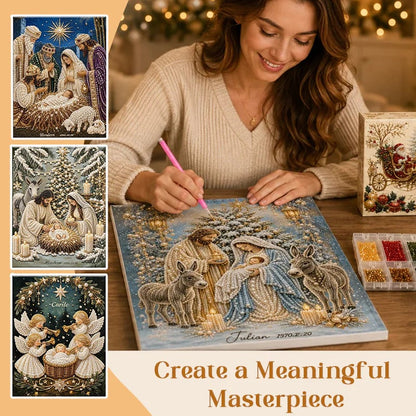 💥🏆🏆Nativity Scene Diamond Painting Kit | Jesus Christ Christmas Faith Art Decor