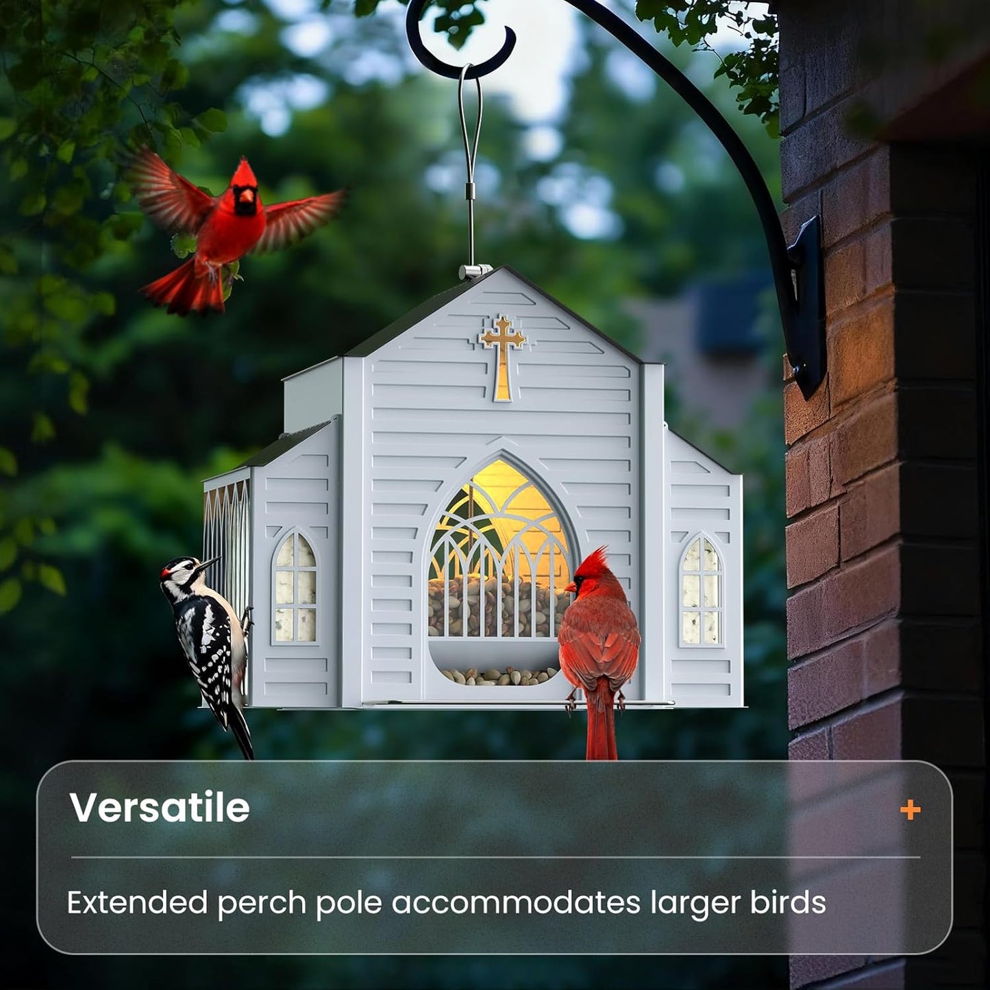 ✝️✝️Last Day 50% OFF-🔥Church-Shaped Metal Solar Bird Feeder🎁Buy 2 Free Shipping