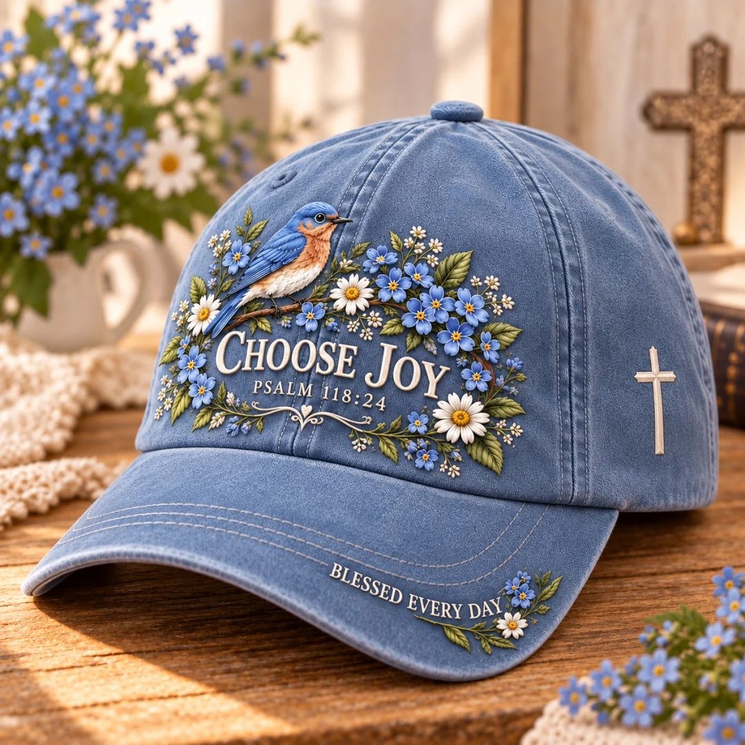 ✝️ Christian Faith & Nature Scripture Baseball Cap | Detailed Embroidery • Comfortable Fit 🧢