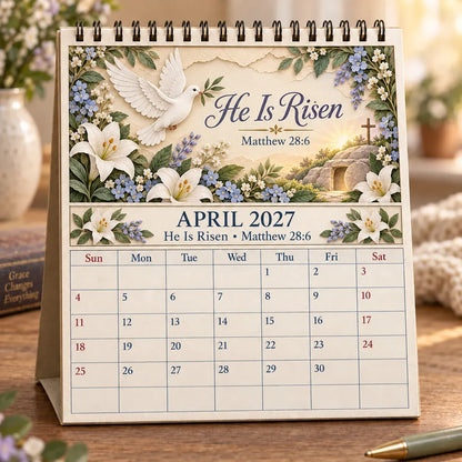 ✝️✝️ 3D Christian Calendar 2027 | 12 Scripture Designs with Nature Scenes, Birds & Flowers for Faith-Filled Homes & Meaningful Gifts 🎁