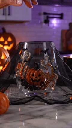 🎃 🎃 3D Halloween Artisan Glassware Collection | For Magical Halloween Sips, Eye-Catching 3D Details, Luminous Festive Party Moments & Cozy Fall Home Bar Glow