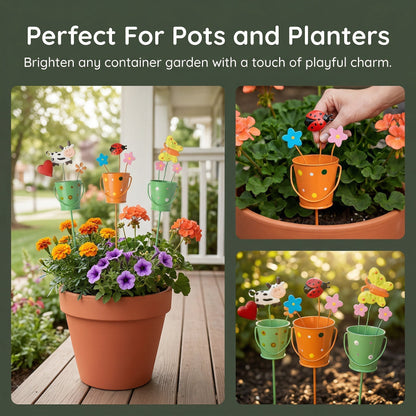 🔥Last Day 49% OFF-🌱Set of 3 Metal Flower Pot Garden Stakes