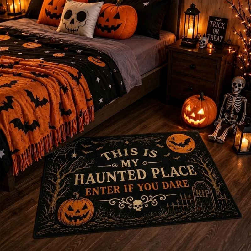🎃🎃🦇 Welcome to Your Haunted Haven: This Is My Haunted Place Halloween Door Sign